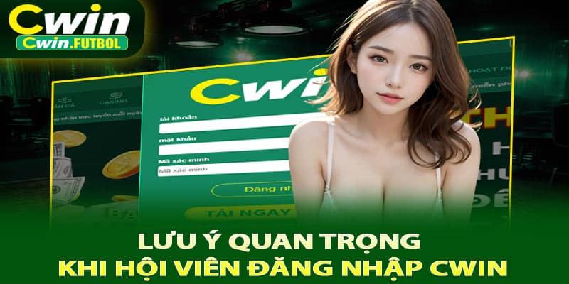 Lưu ý quan trọng khi hội viên đăng nhập Cwin